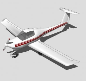 钻石飞机SU模型下载_sketchup草图大师SKP模型