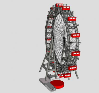 维也纳设备摩天轮SU模型下载_sketchup草图大师SKP模型