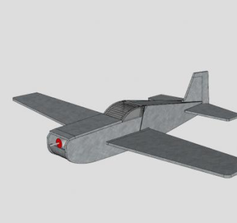 电动飞机SU模型下载_sketchup草图大师SKP模型