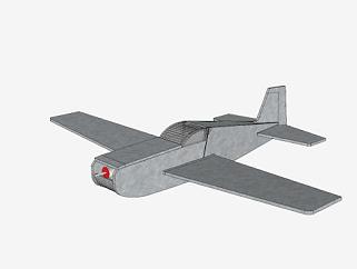 电动飞机SU模型下载_sketchup草图大师SKP模型
