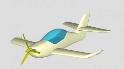 超轻型飞机SU模型下载_sketchup草图大师SKP模型
