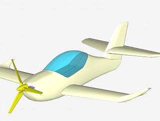 超轻型飞机SU模型下载_sketchup草图大师SKP模型