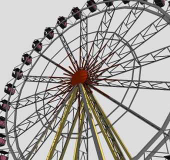 马尔默摩天轮SU模型下载_sketchup草图大师SKP模型