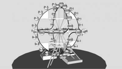 基本版摩天轮SU模型下载_sketchup草图大师SKP模型