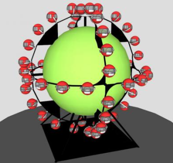 原子球版摩天轮SU模型下载_sketchup草图大师SKP模型