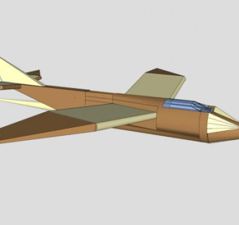 喷气式后掠翼飞机SU模型下载_sketchup草图大师SKP模型