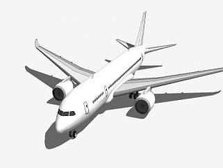<em>波音</em>787客机SU模型下载_sketchup草图大师SKP模型