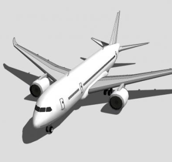 波音787客机SU模型下载_sketchup草图大师SKP模型