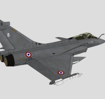 阵风主战飞机SU模型下载_sketchup草图大师SKP模型