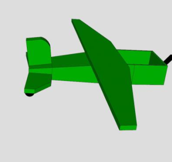 绿色简易飞机SU模型下载_sketchup草图大师SKP模型