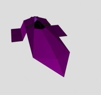 紫色飞机草图SU模型下载_sketchup草图大师SKP模型