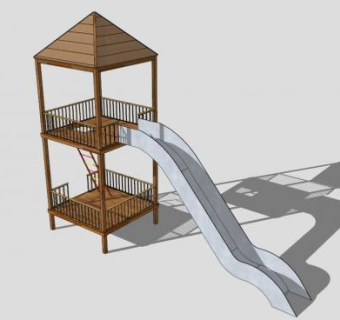 游乐场滑梯SU模型下载_sketchup草图大师SKP模型