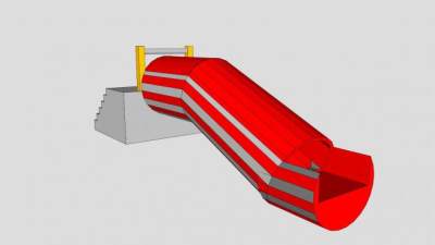 游乐儿童滑梯SU模型下载_sketchup草图大师SKP模型