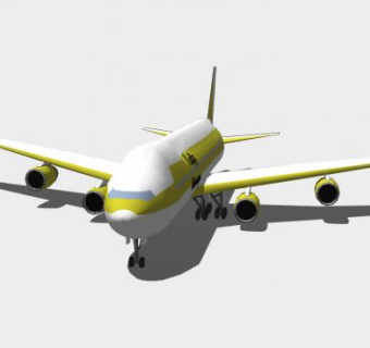 马蒂航空A380客机SU模型下载_sketchup草图大师SKP模型