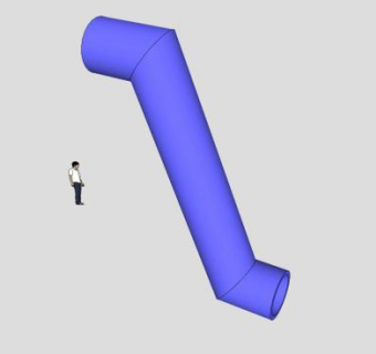 蓝色游乐滑梯SU模型下载_sketchup草图大师SKP模型