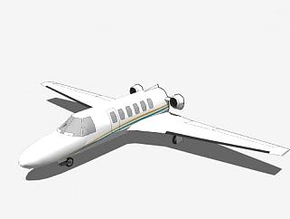 赛斯纳喷气式飞机SU模型下载_sketchup草图大师SKP模型
