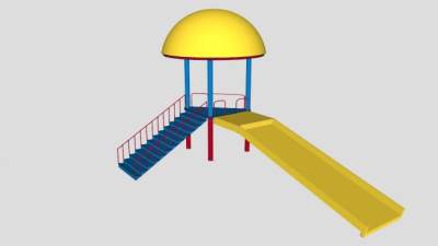 儿童游乐滑梯SU模型下载_sketchup草图大师SKP模型