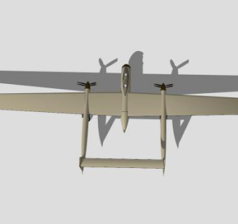 双螺旋固翼飞机SU模型下载_sketchup草图大师SKP模型