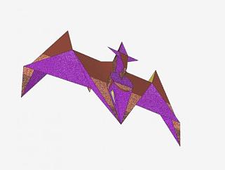 紫色飞机面板SU模型下载_sketchup草图大师SKP模型