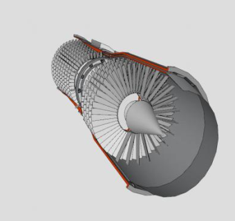 飞机发动机SU模型下载_sketchup草图大师SKP模型