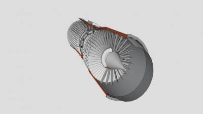 飞机发动机SU模型下载_sketchup草图大师SKP模型