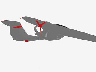 美国两栖轻型运动飞机SU模型下载_sketchup草图大师SKP模型