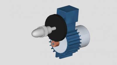 370马达和变速箱SU模型下载_sketchup草图大师SKP模型