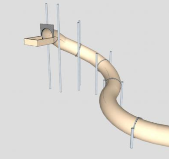 游乐管道滑梯SU模型下载_sketchup草图大师SKP模型