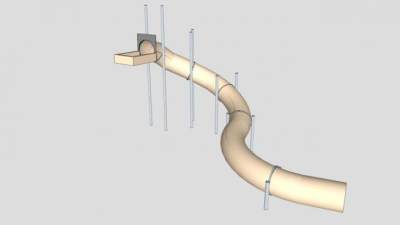 游乐管道滑梯SU模型下载_sketchup草图大师SKP模型