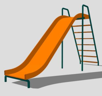 操场上儿童滑梯SU模型下载_sketchup草图大师SKP模型