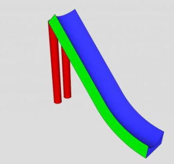 简易儿童滑梯SU模型下载_sketchup草图大师SKP模型