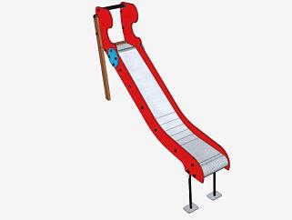路堤滑坡红色滑梯SU模型下载_sketchup草图大师SKP模型