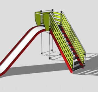 儿童滑梯游乐设备SU模型下载_sketchup草图大师SKP模型