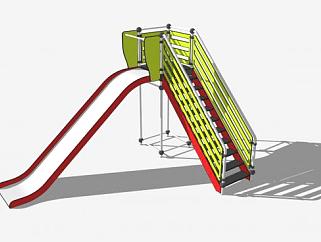 儿童滑梯游乐设备SU模型下载_sketchup草图大师SKP模型