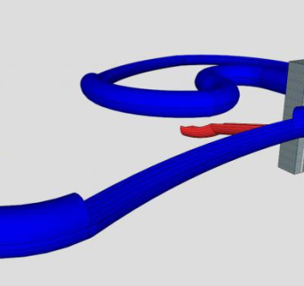 蓝色管道水滑梯SU模型下载_sketchup草图大师SKP模型