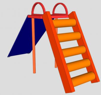 儿童操场上滑梯SU模型下载_sketchup草图大师SKP模型