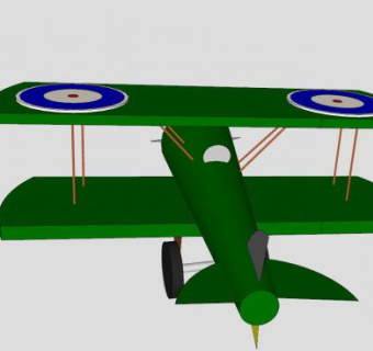 骆驼双翼机SU模型下载_sketchup草图大师SKP模型