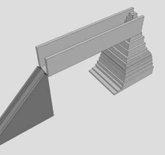 金字塔滑梯SU模型下载_sketchup草图大师SKP模型