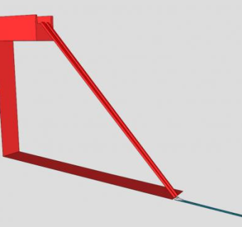 红色滑梯水滑道SU模型下载_sketchup草图大师SKP模型