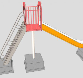 儿童简易滑梯SU模型下载_sketchup草图大师SKP模型