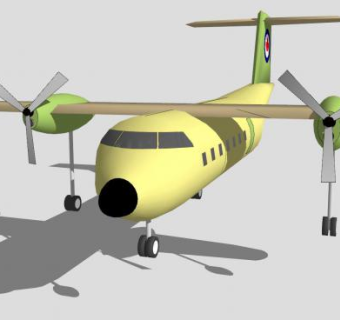 加拿大DHC-5水牛飞机SU模型下载_sketchup草图大师SKP模型