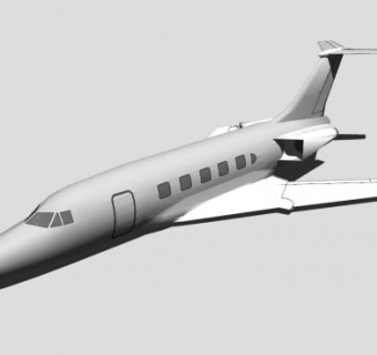 商务飞机SU模型下载_sketchup草图大师SKP模型