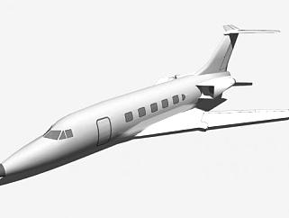 商务飞机SU模型下载_sketchup草图大师SKP模型