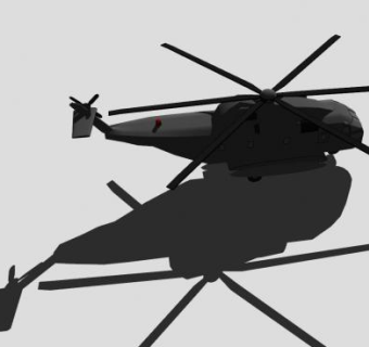 MH-53J直升机SU模型下载_sketchup草图大师SKP模型