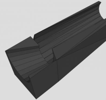 灰色水滑道滑梯SU模型下载_sketchup草图大师SKP模型