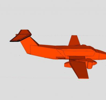 双引擎螺旋桨飞机SU模型下载_sketchup草图大师SKP模型