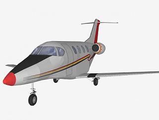 商务喷气式飞机SU模型下载_sketchup草图大师SKP模型