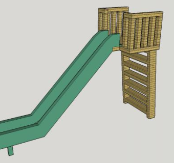 儿童游乐场滑梯SU模型下载_sketchup草图大师SKP模型