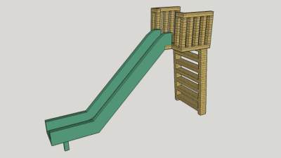 儿童游乐场滑梯SU模型下载_sketchup草图大师SKP模型