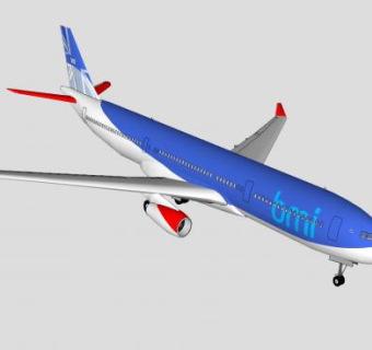 英伦航空A330客机SU模型下载_sketchup草图大师SKP模型